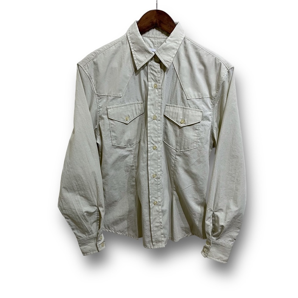 United Colors Of Benetton Women's Button Up Shirt Blouse Beige Size 44 / 19 x 25